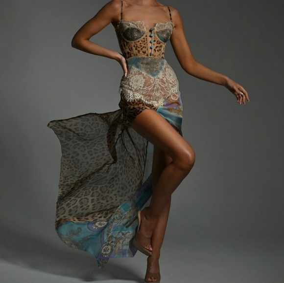 Elegant Leopard Print Maxi Dress - Picture 1 of 5